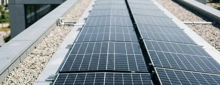 Photovoltaikanlage auf einem Mehrfamilienhaus, montiert durch FORMUS Elektrotechnik Weinheim
