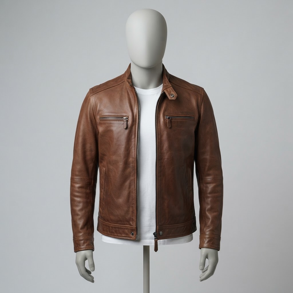 Veste en cuir homme L