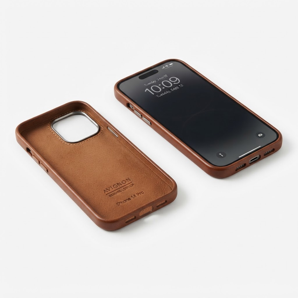 Coque iPhone 14 Pro cuir
