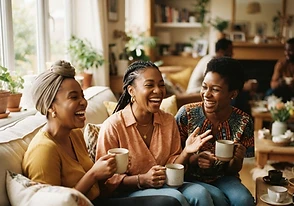 Nigerian moms sharing a warm conversation