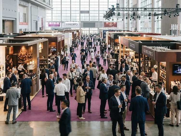 Canton Fair Complex during an international wine trade exhibition