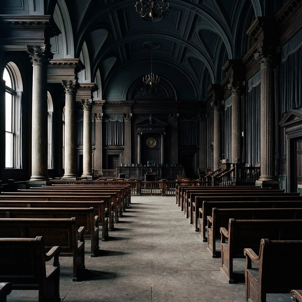 Grand courtroom interior
