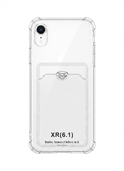 جراب حماية لهاتف آيفون XR مع حامل بطاقات