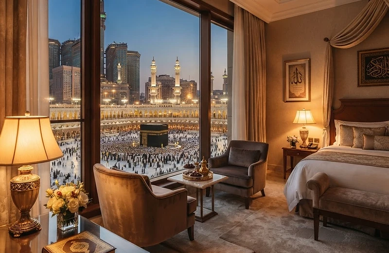 Hotel room overlooking the Haram