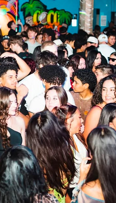 Packed Denver nightclub crowd