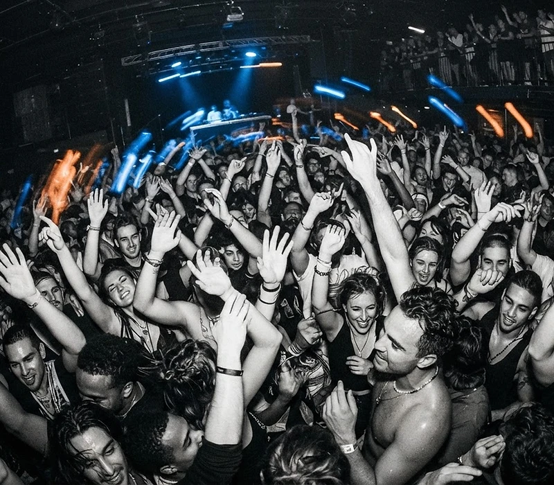 Packed Denver nightclub crowd