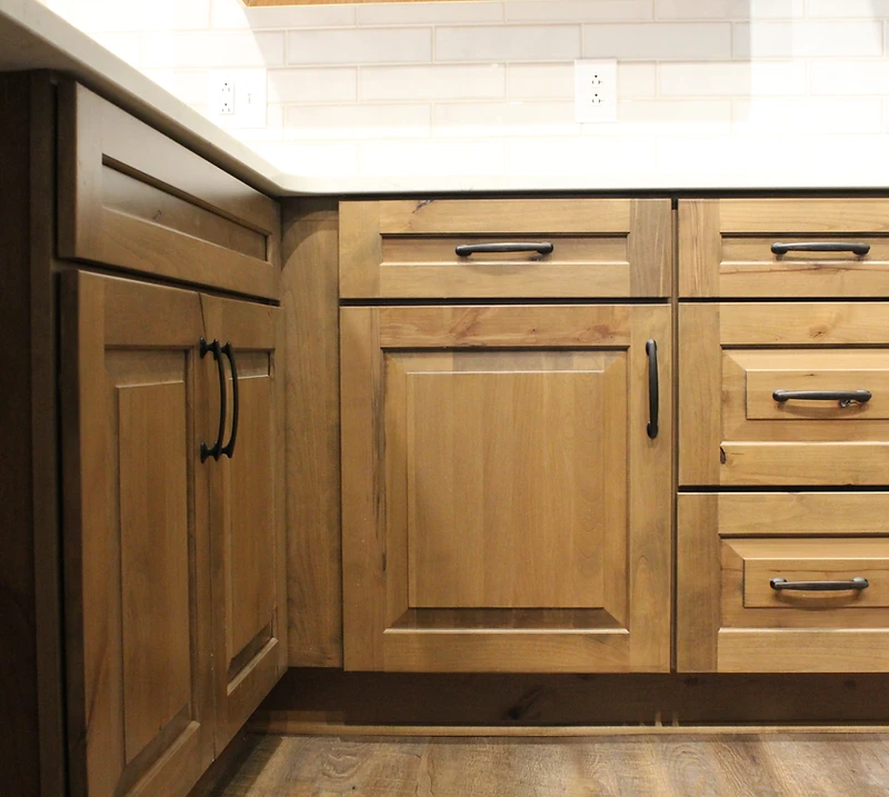 Close detail of custom cabinetry craftsmanship in a remodeled home