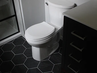Modern Bathroom with Walk-In Shower — Hartville Kitchens and Bath