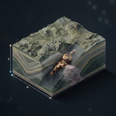 Modelo Geológico Conceitual 3D — Alvo 01