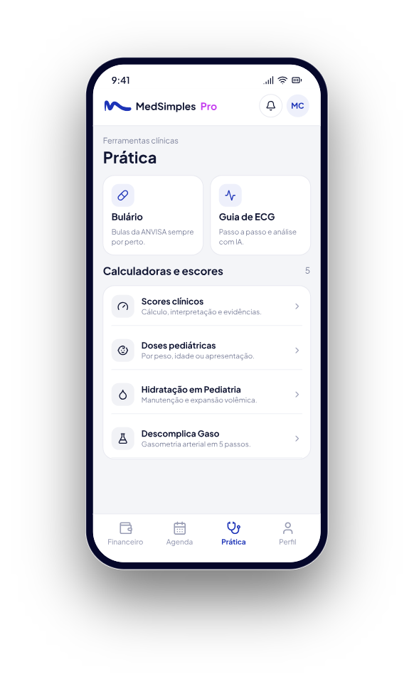 Tela Prática do MedSimples Pro