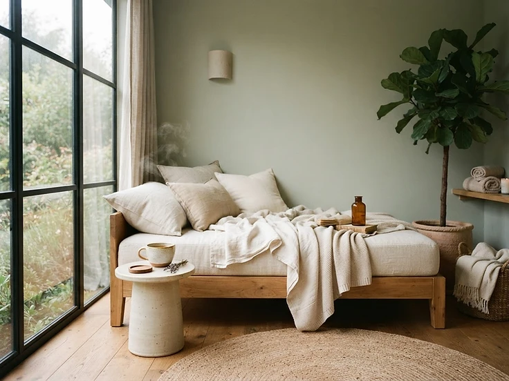 A bright, calm boutique studio corner