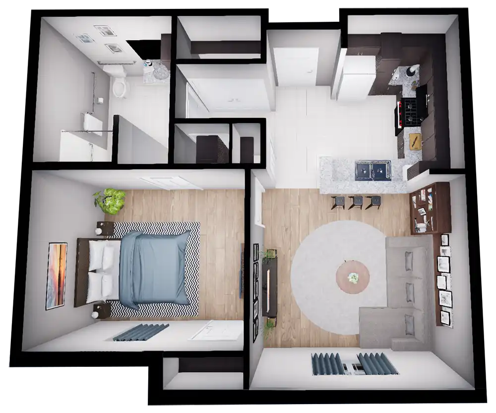 UFAS 1-BR floorplan