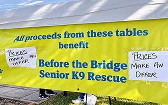 Before the Bridge Yard Sale Raises $2,454.50 for Dogs in Need