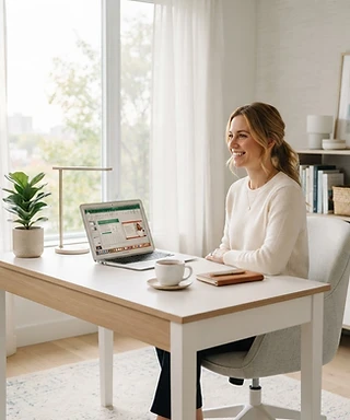Minimalist architectural executive workspace