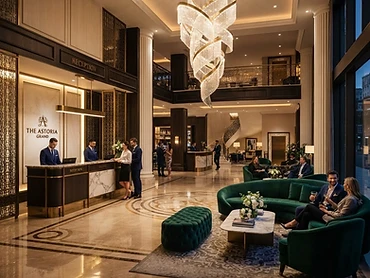 Lobby de hotel de luxo