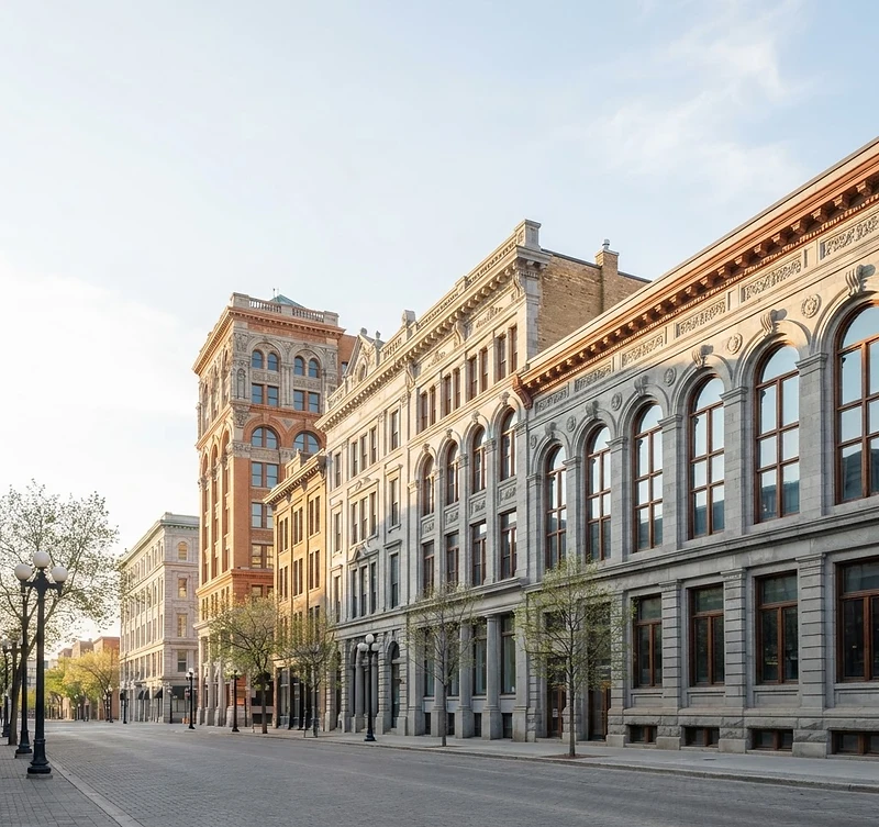 Winnipeg's Exchange District in morning light