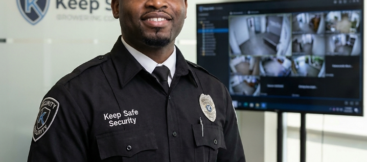 Lucio Nsang conducting operations in the Keep Safe Security command center