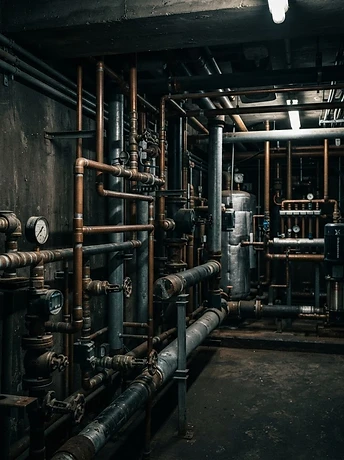 Ironclad Plumbing industrial pipework in a plant room