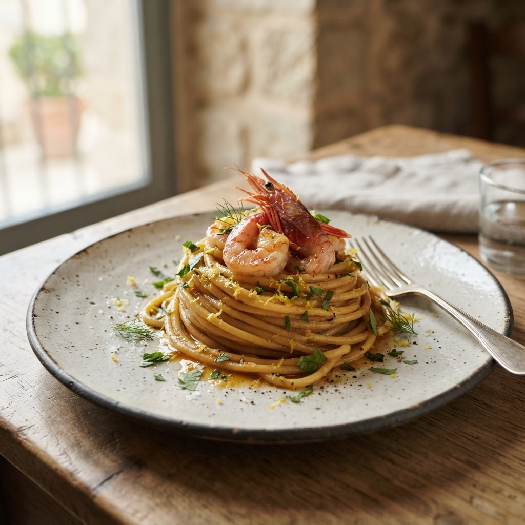 Spaghettone al Gambero Rosso