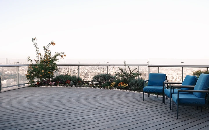 Main terrace with Jerusalem view