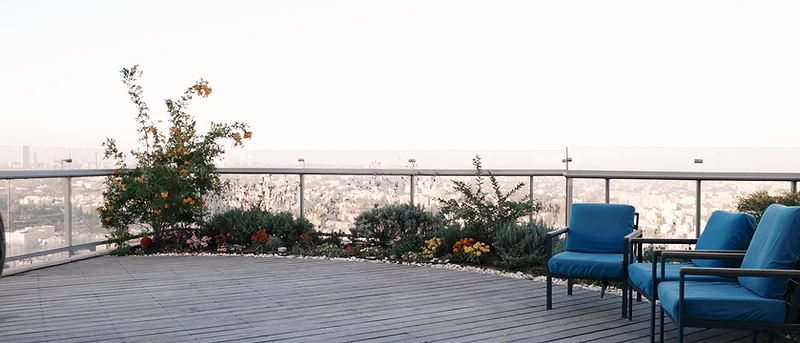 Main terrace overlooking Jerusalem