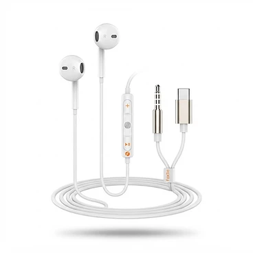 Faxite trådbundna hörlurar 3.5mm/USB-C