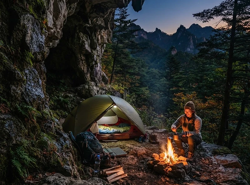 Donggang River area, Gangwon-do — camping, hiking and caving adventure