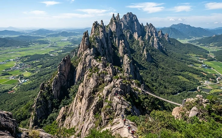 Granite Sanseongdae ridge of Wolchulsan, Yeongam