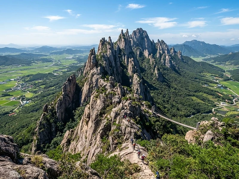 Granite Sanseongdae ridge of Wolchulsan mountain, Yeongam, South Korea