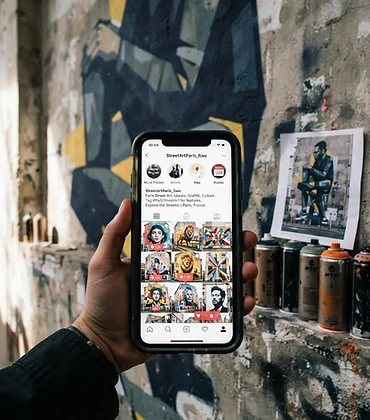 A street artist's Instagram, rebuilt as a growing channel project artwork