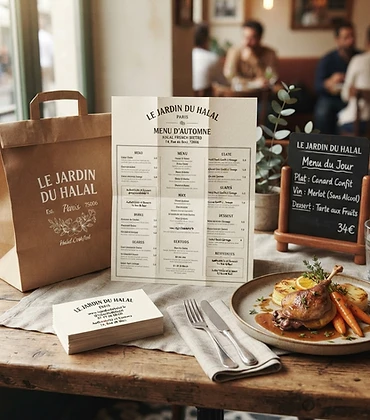 A halal restaurant brand with Parisian attitude project artwork