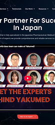 A corporate site that speaks the language of Japanese pharma mobile view