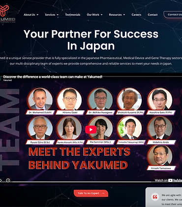 A corporate site that speaks the language of Japanese pharma project artwork