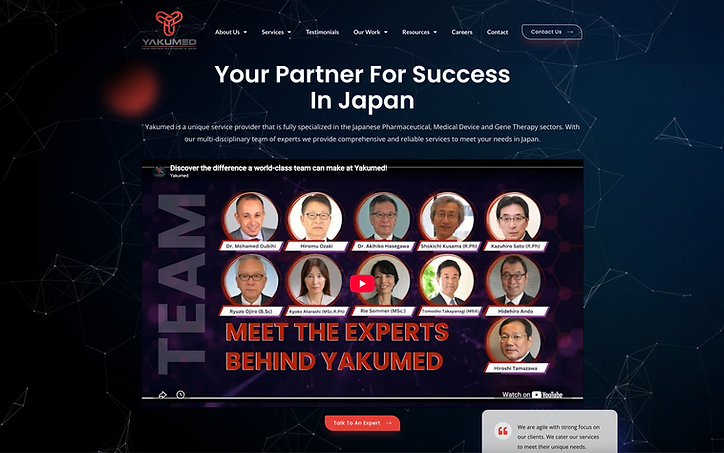 A corporate site that speaks the language of Japanese pharma case study hero