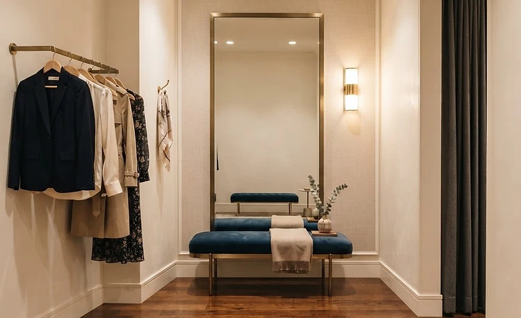 Spotless retail fitting room