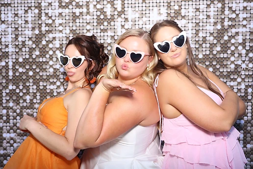 Guests having fun at the Selfie Booth