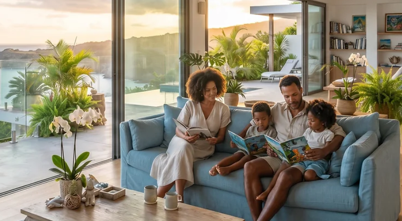 Villa antillaise lumineuse avec purificateur d’air