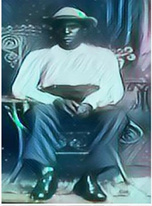 A visitor, seated