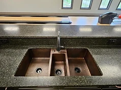 Custom Bar with Copper Sink