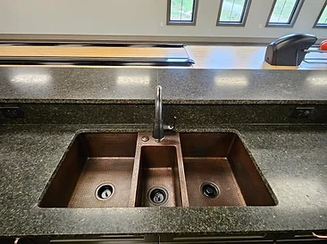 Custom Bar with Copper Sink