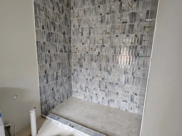 Shower Tile Work in Progress