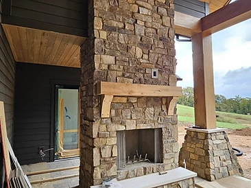 Stone Fireplace & Porch Build