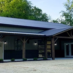 Post-Frame Barn with Porch