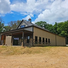 Post-Frame Barn with Cupolas
