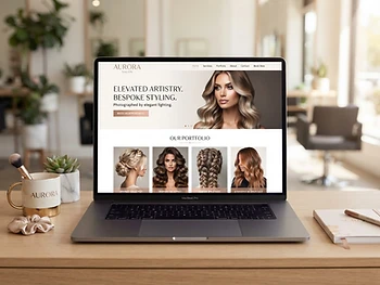 Glamour Hair Studio website design by GreenSpace Web