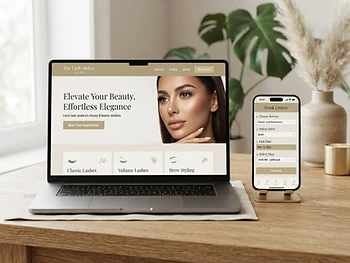 Luxe Lash & Beauty website design by GreenSpace Web