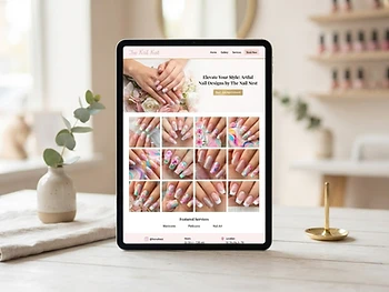 Polished Nail Bar website design by GreenSpace Web
