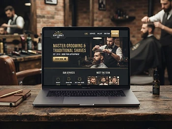 Sharp Cuts Barbershop website design by GreenSpace Web