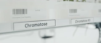 Labelled shelves in EXKA's genetics bank
