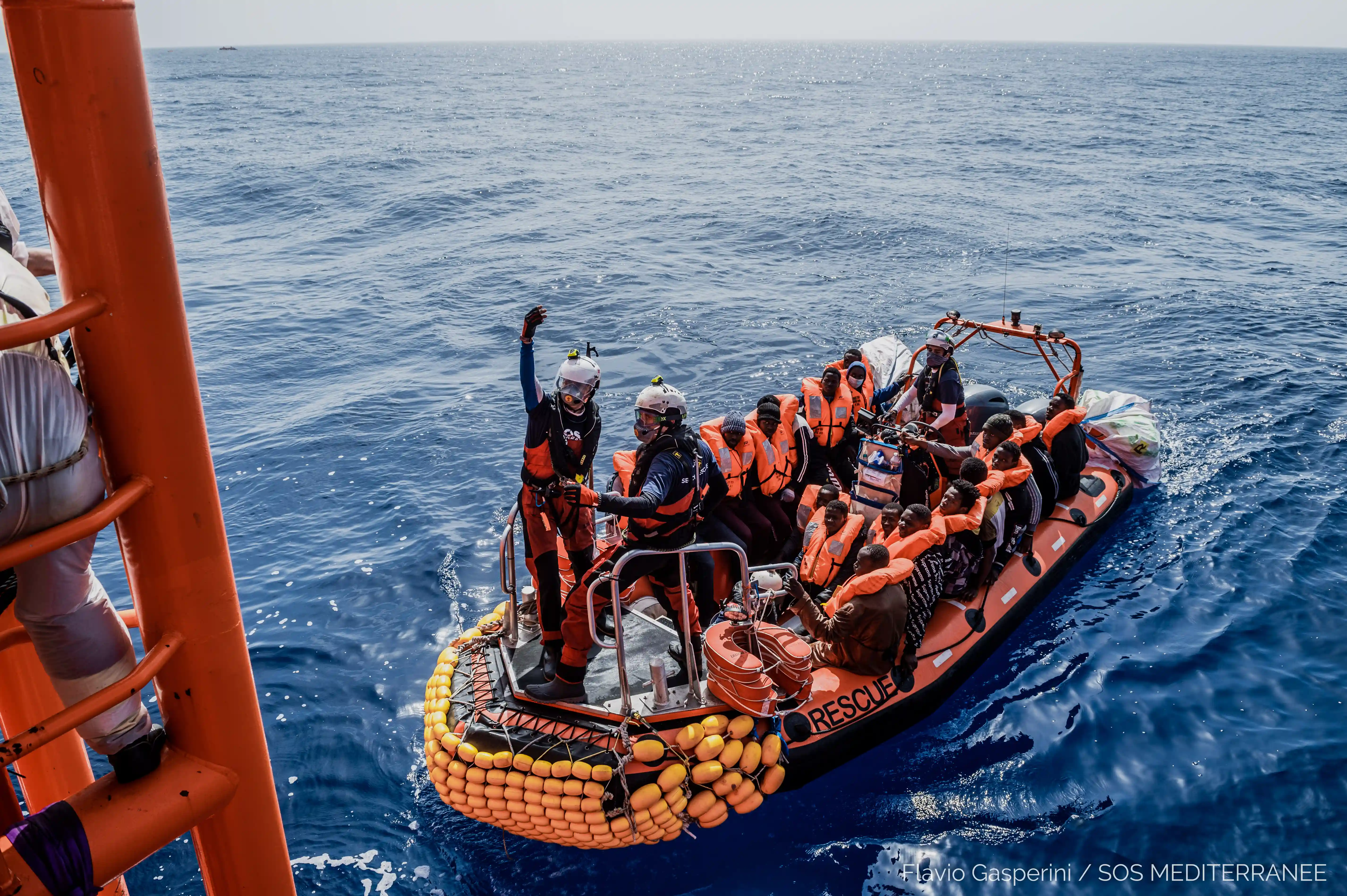 Opération de sauvetage en mer